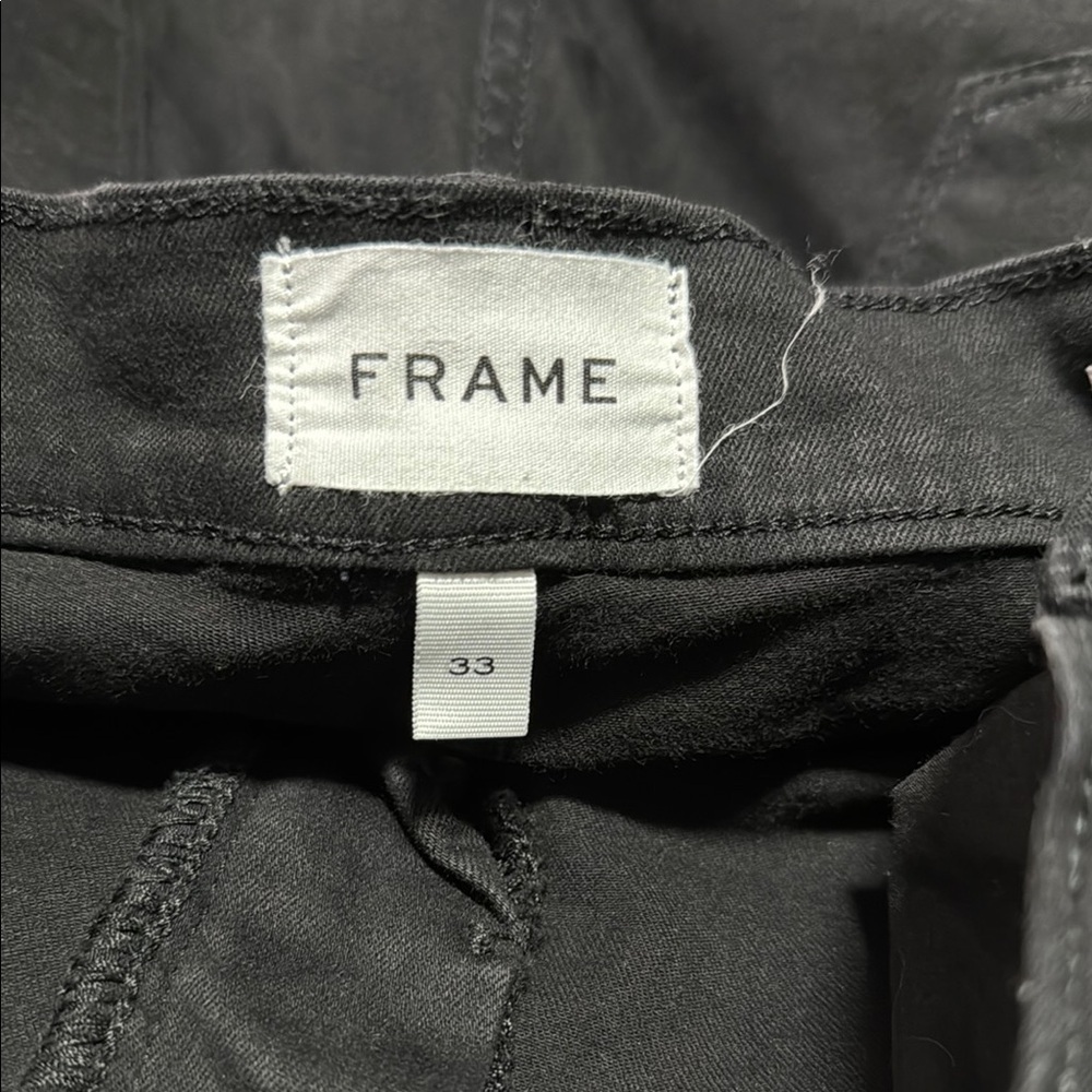 FRAME Black Le High Straight Crop Denim Size 33 - Picture 7 of 11